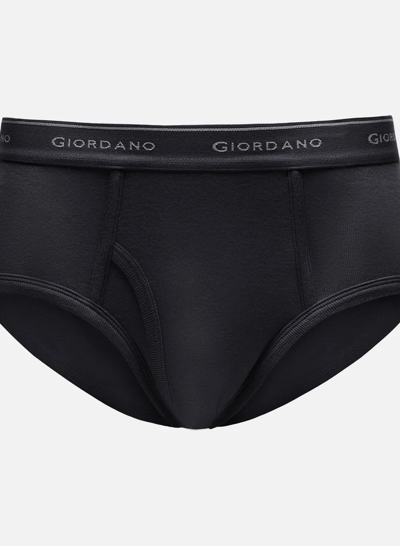 GIORDANO  Men’s Classic Cotton Rib Briefs 6‑Pack Essentials for Men | Best Price UAE